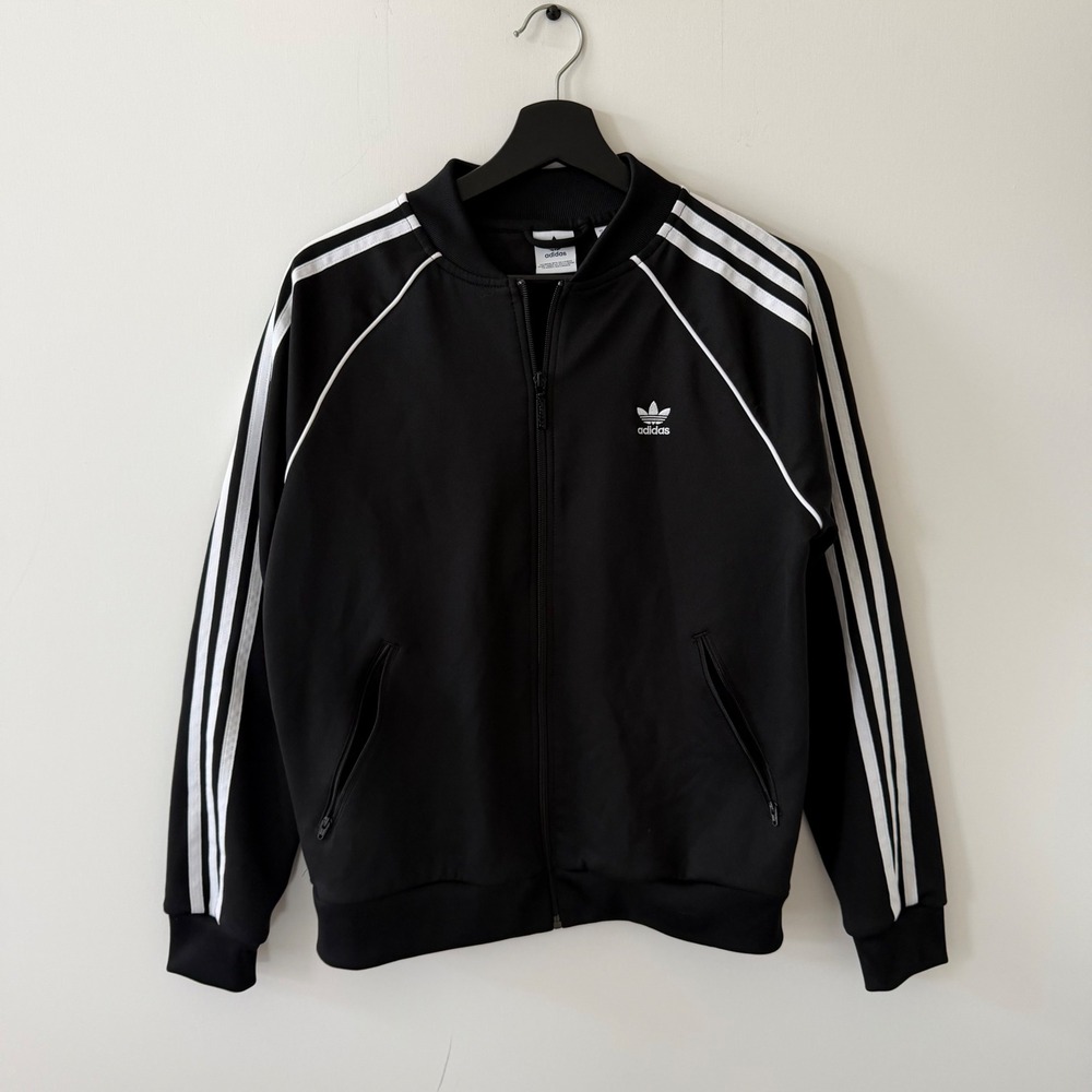 Adidas Originals SST Track Jacket Black White Stripes CE2392 Womens Size M
